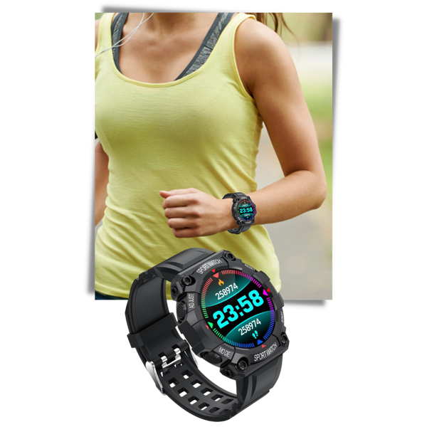 Smartwatch Fitness Tracker With Health Monitoring And Touch Control