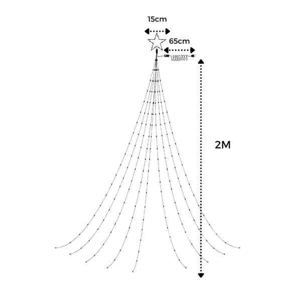 Outdoor Waterfall Fairy Lights Waterproof LED Decor for Vibrant Yards