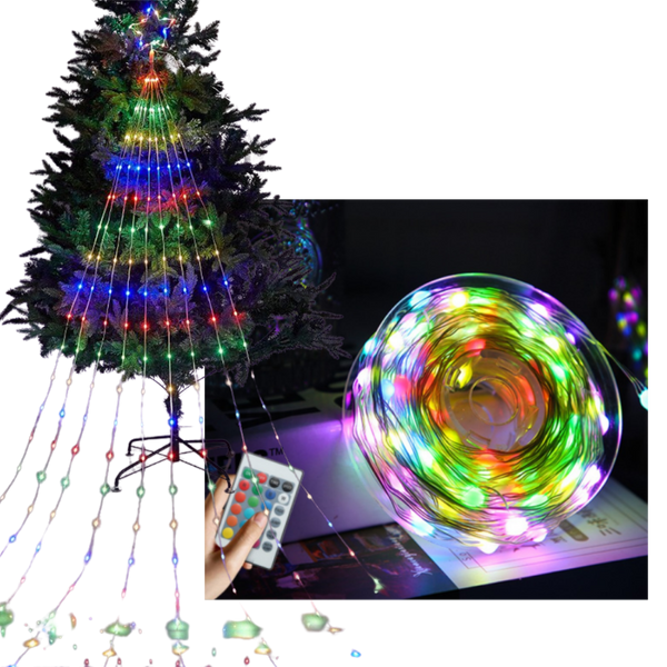 Outdoor Waterfall Fairy Lights Waterproof LED Decor for Vibrant Yards