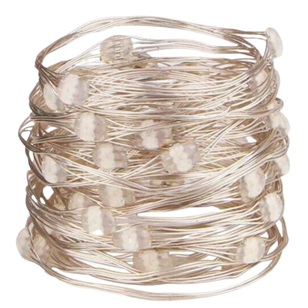 Smart App Controlled LED String Lights With USB Rechargeable Battery