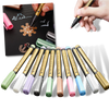 Metallic Colour Markers 10 Pack For Surfaces With Long Lasting Ink