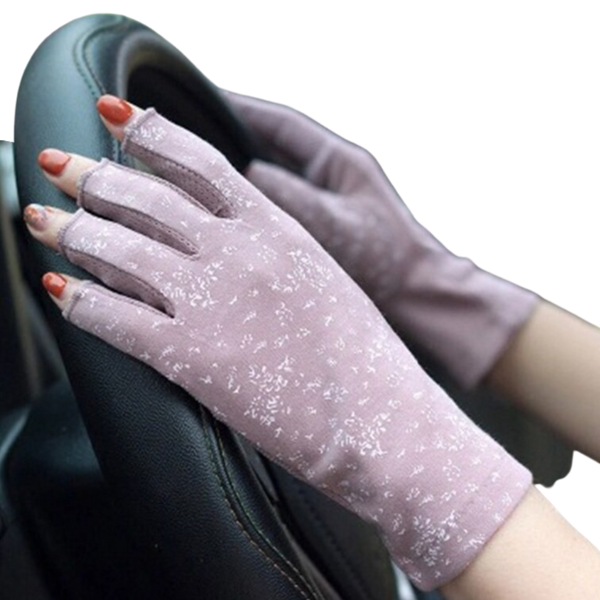 Sun Shield Cotton Gloves With UV Protection For All Day Comfort