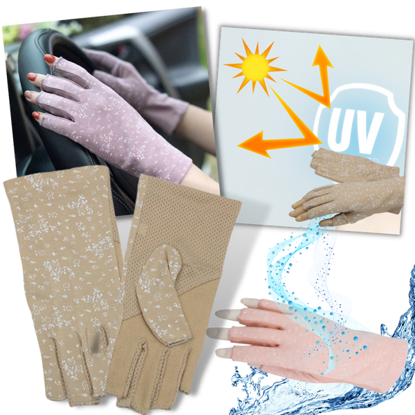 Sun Shield Cotton Gloves With UV Protection For All Day Comfort