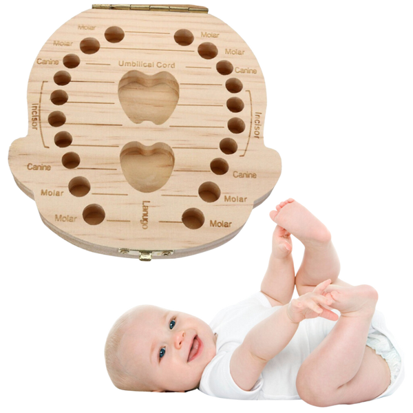 Wooden Baby Teeth Box Keepsake For Milestones And Bonding