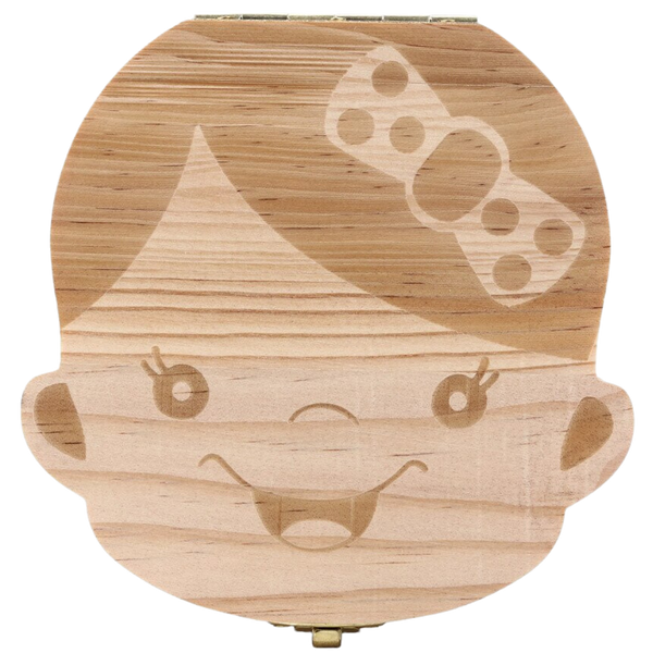 Wooden Baby Teeth Box Keepsake For Milestones And Bonding