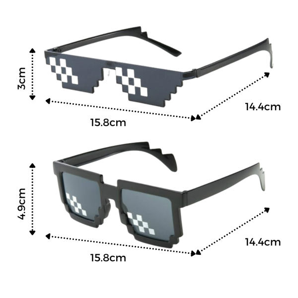 Pixel Style Sunglasses With UV Protection For All Day Comfort