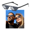 Pixel Style Sunglasses With UV Protection For All Day Comfort