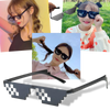 Pixel Style Sunglasses With UV Protection For All Day Comfort