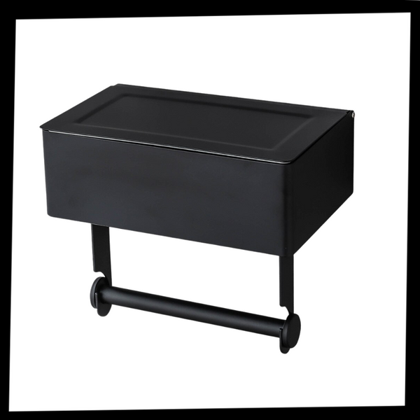 Premium Waterproof Toilet Paper Holder With Integrated Tissue Box And Shelf
