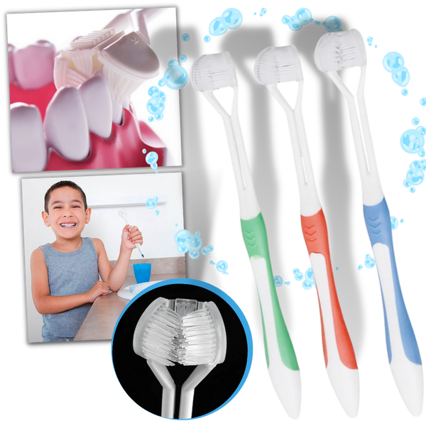 Multi Sided Toothbrush For All Ages Delivers Efficient Cleaning