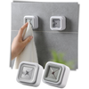 Three Pack Adhesive Towel Holders Waterproof Space Saving Easy To Install