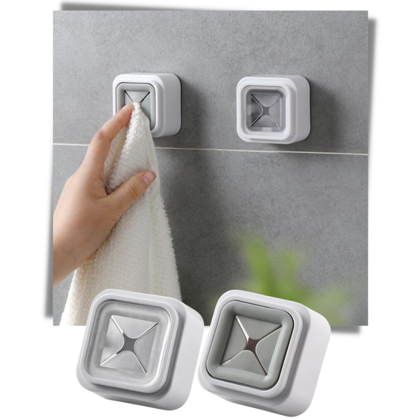 Three Pack Adhesive Towel Holders Waterproof Space Saving Easy To Install