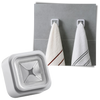 Three Pack Adhesive Towel Holders Waterproof Space Saving Easy To Install