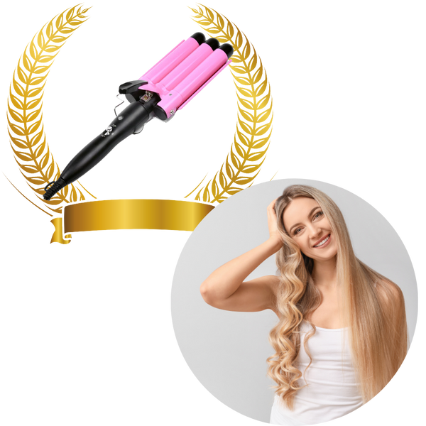 Tri-Barrel Ceramic Curling Iron for Silky Lasting Waves