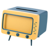 Retro TV Tissue Dispenser With Phone Holder For Easy Access