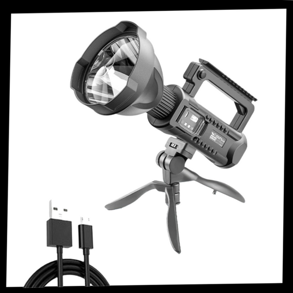 Rechargeable LED Flashlight With Tripod Stand Delivers Superior Brightness