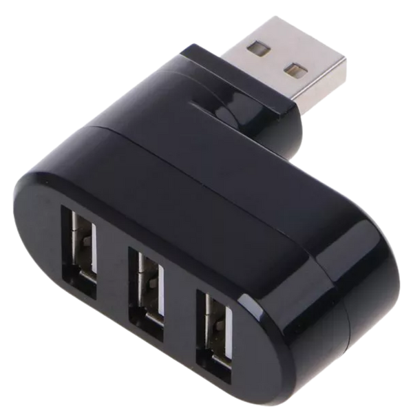 Rotating USB Hub With Three Ports For Simultaneous Charging