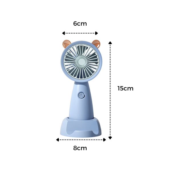 Portable USB Fan With Phone Stand And Long Battery Life