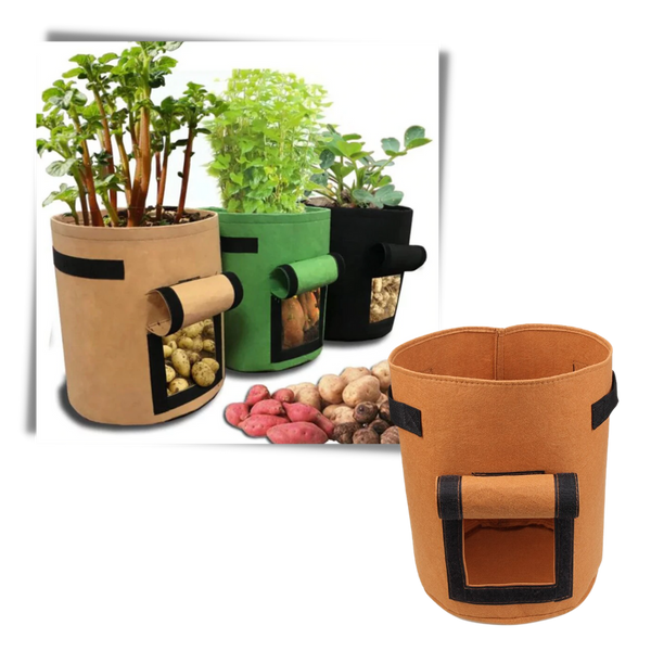 Organic Vegetable Planter Fabric Pouch For Chemical Free Home Growing