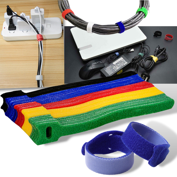 Colorful Velcro Cable Organizer For Neat Tangled Free Cables
