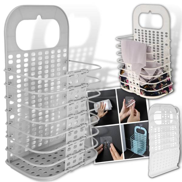 Wall-Mounted Folding Laundry Basket For Easy, Space-Saving Storage