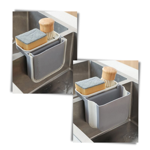 Foldable Sink Waste Filter and Sponge Holder for Clog-Free Kitchen
