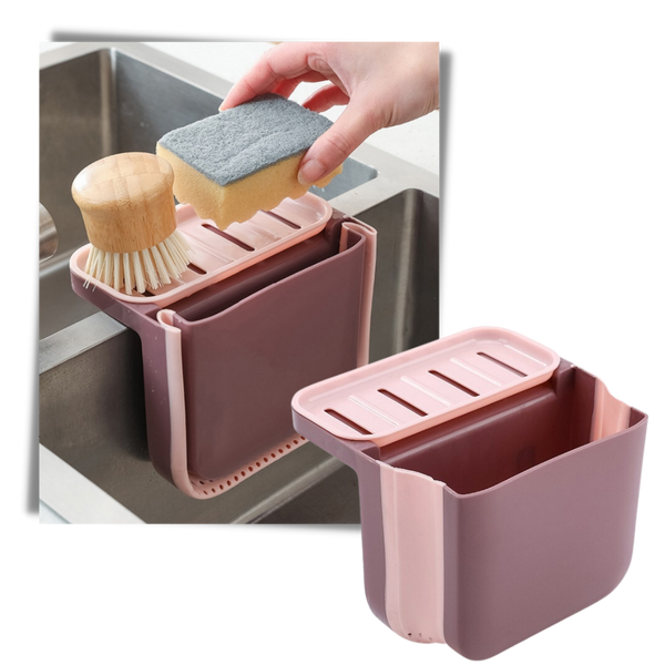 Foldable Sink Waste Filter and Sponge Holder for Clog-Free Kitchen