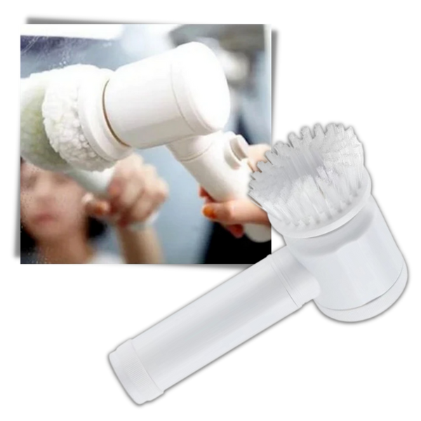 Premium Cordless Cleaning Brush With Interchangeable Heads For Stain Removal