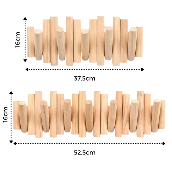 Wooden Minimalist Coat Rack for Strong Load Bearing Coat and Bag Storage