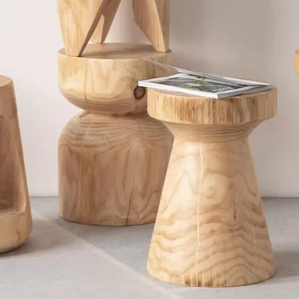 Handcrafted Premium Wood Stool For Rustic Home Accent Seating