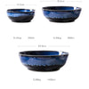 Elegant Deep Blue Glazed Ceramic Dining Bowl For Modern Tabletop