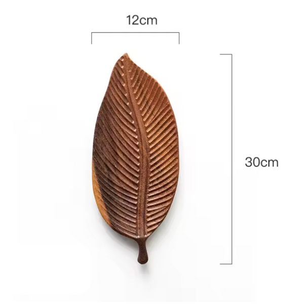 Eco Friendly Walnut Leaf Dinner Plates Natural Tableware
