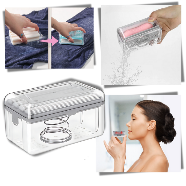 Dual-Function Soap Dispenser With Sponge Holder for Dry Countertops