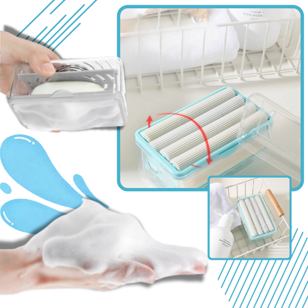 Dual-Function Soap Dispenser With Sponge Holder for Dry Countertops