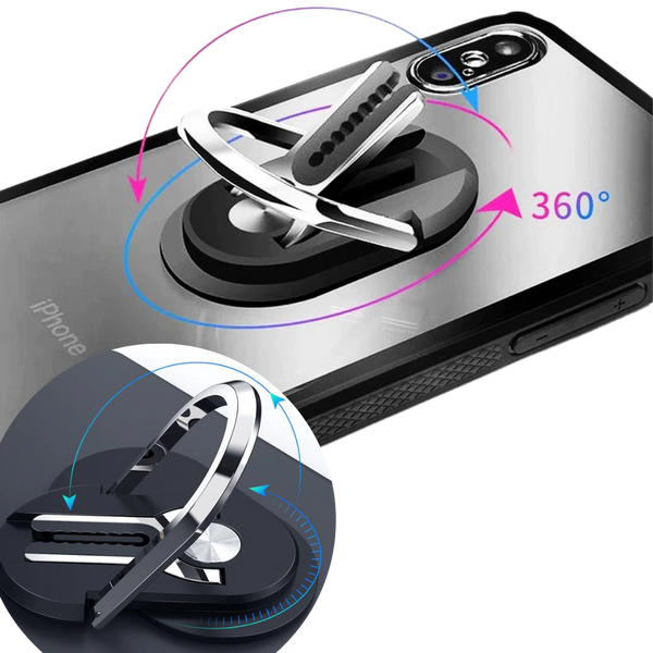 Two In One Phone Ring Holder And Stand With 360 Rotation