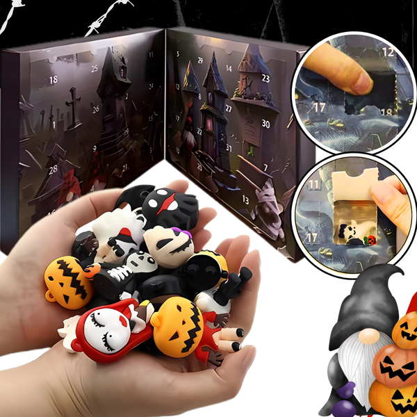 Gnome Halloween Countdown Calendar With Interactive 31 Day Puzzle Decor
