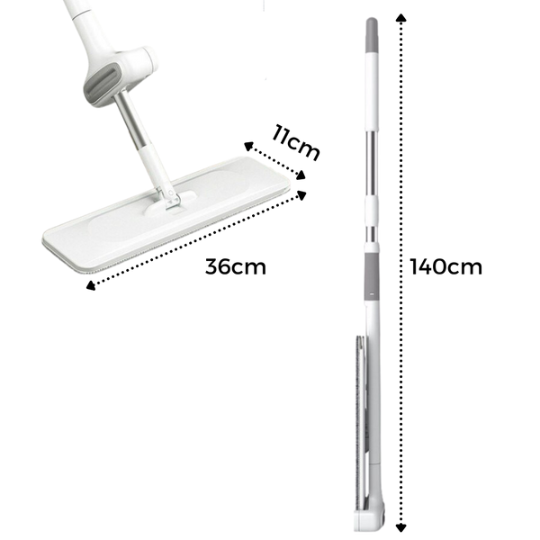 Effortless 360 Degree Rotating Mop With Durable Microfiber Pad