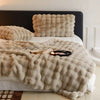Rabbit Faux Fur Throw Blanket Ultra Plush Cozy Soft Luxury Home Decor
