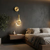 Crystal Pendant Light With Adjustable Cord And Polished Copper