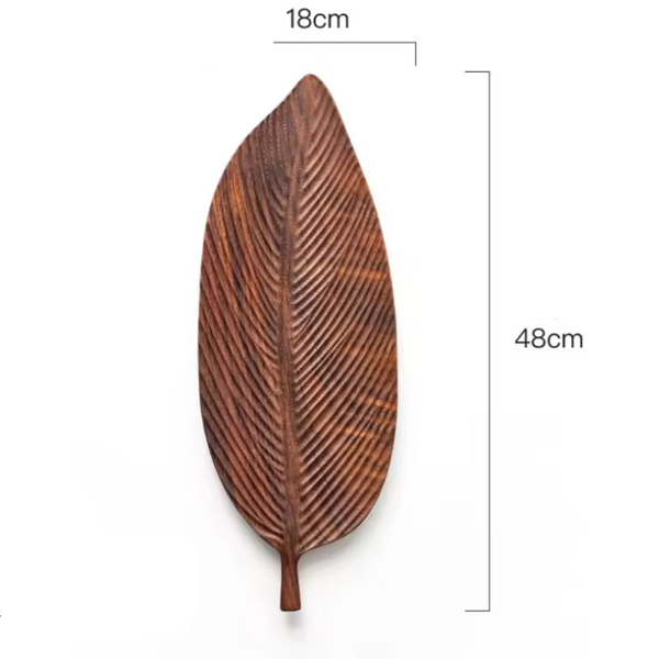 Eco Friendly Walnut Leaf Dinner Plates Natural Tableware