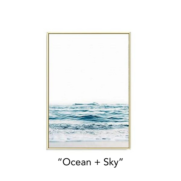 Coastal Ocean Waves Canvas Wall Art Sea Serenity Home Decor