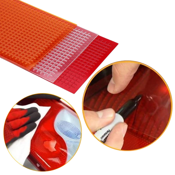 Three-Color Tail Light Repair Film Kit For Quick, Weatherproof Safety