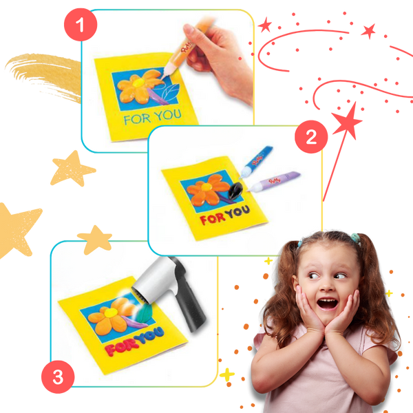 3D Heat Activated Bubble Art Pen For Textured Surfaces Everywhere