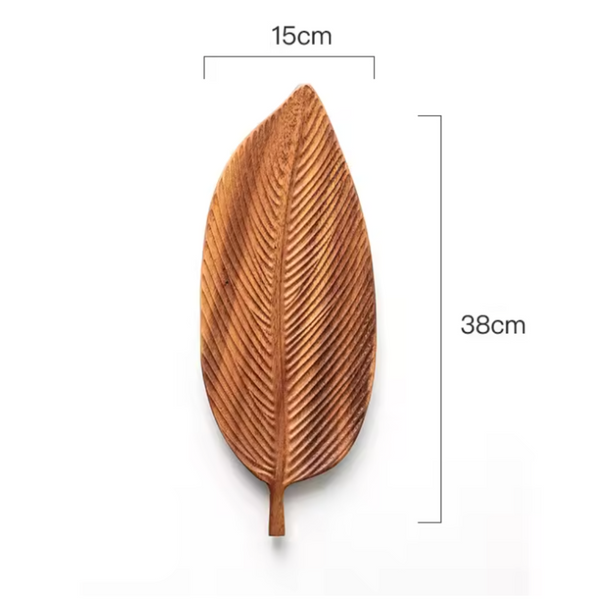 Eco Friendly Walnut Leaf Dinner Plates Natural Tableware