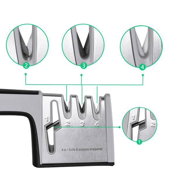 Premium Three-Stage Kitchen Knife Sharpener For Precision Blades