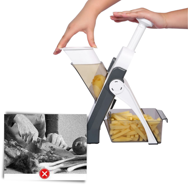 Vertical Mandoline Slicer With Four Functions For Easy Prep