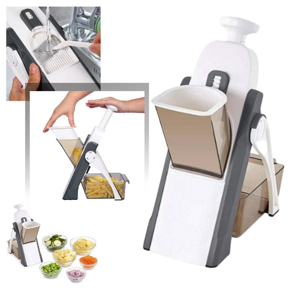 Vertical Mandoline Slicer With Four Functions For Easy Prep