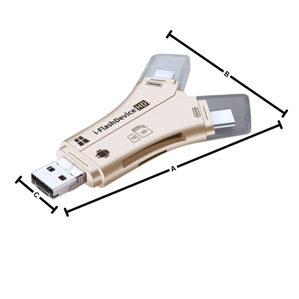 Phone USB Drive With Four-In-One Data Transfer and Backup