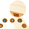 Wooden Interactive Cat Toy With Five Holes For Mental Stimulation