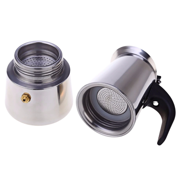 Stainless Steel Italian Coffee Maker 200ml Quick Rich Brew